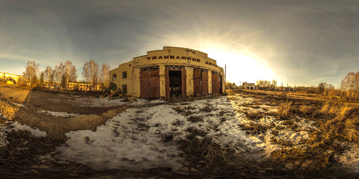 Заброшенный трамвайный парк в Твери